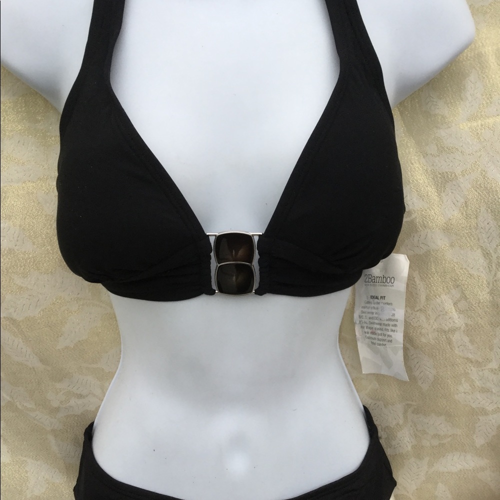 NWT 2Bamboo sz S/M 32-34 B/C black adjustable ties - Picture 5 of 6